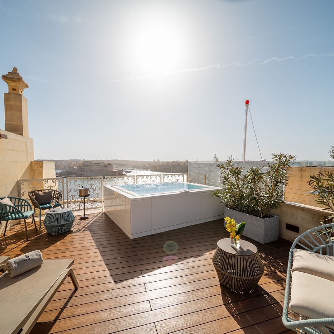 Garden terrace room luxury hotel private patio plants — search: luxury hotel garden terrace room private patio bougainvillea
