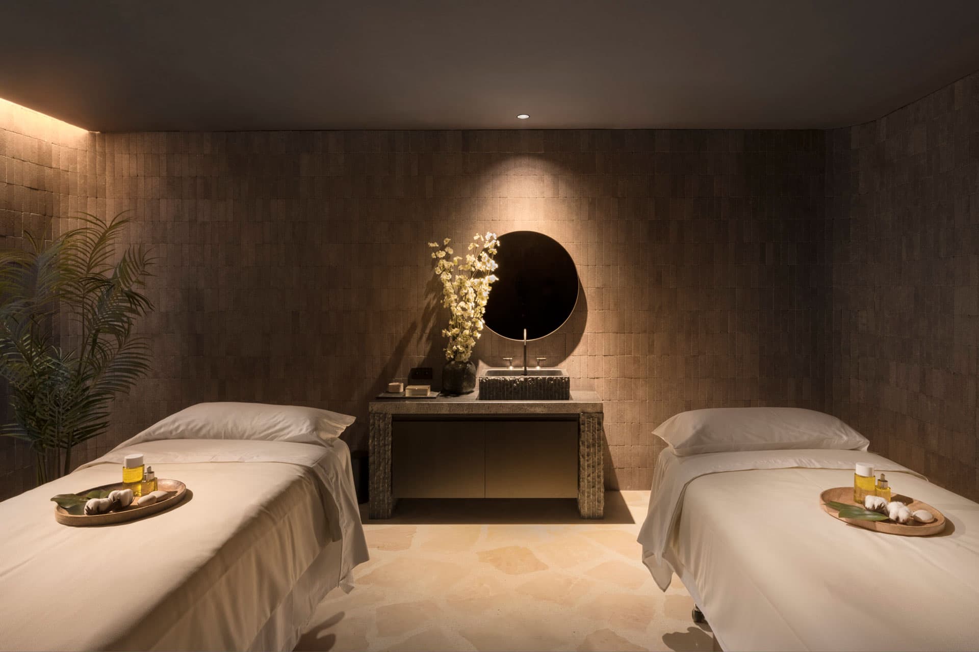 Hammam spa interior with mosaic tiles steam luxury hotel — search: hammam spa interior mosaic tiles steam atmospheric lighting luxury